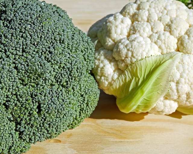 broccoli and cauliflower